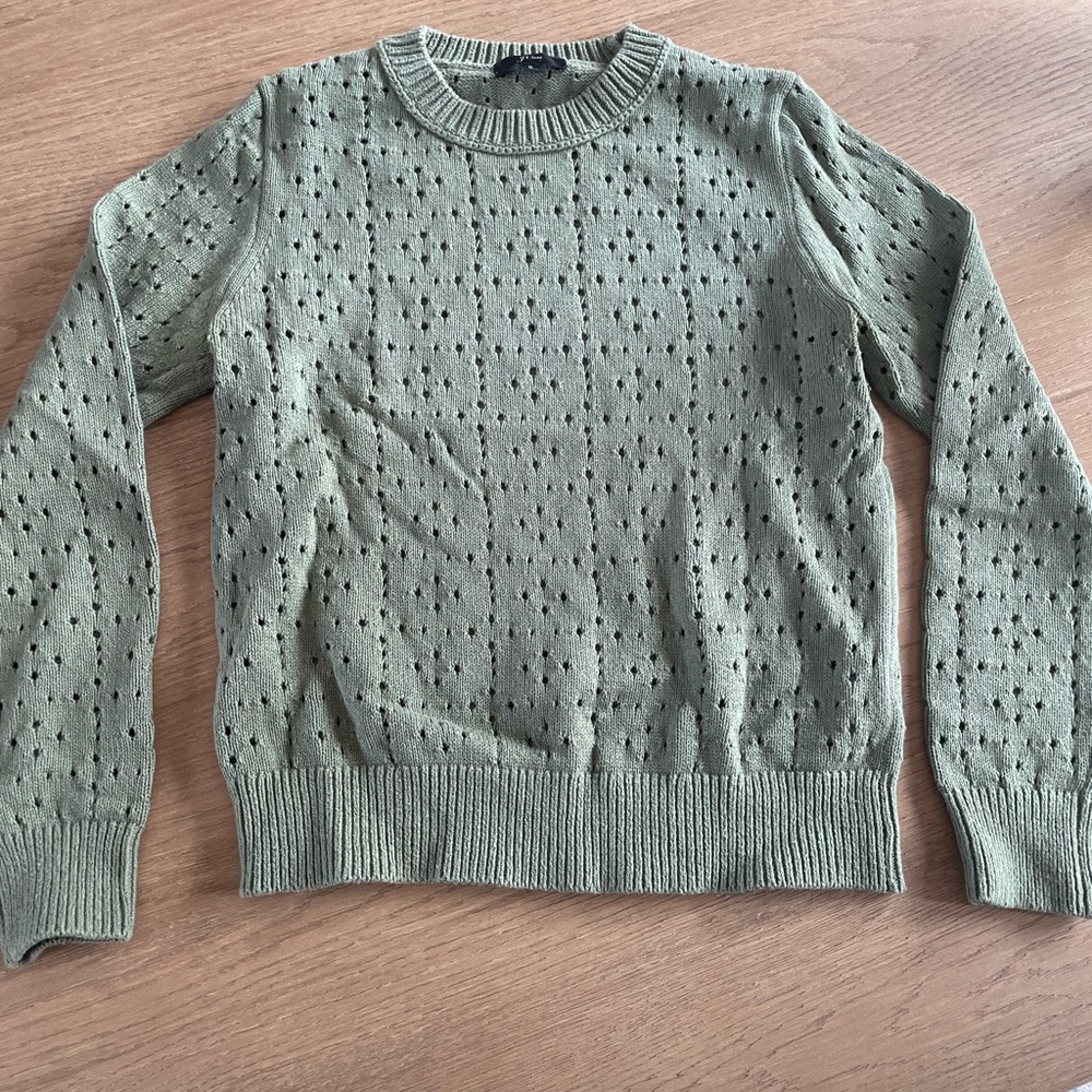 100% Cotton J. Crew Eyelet Sweater